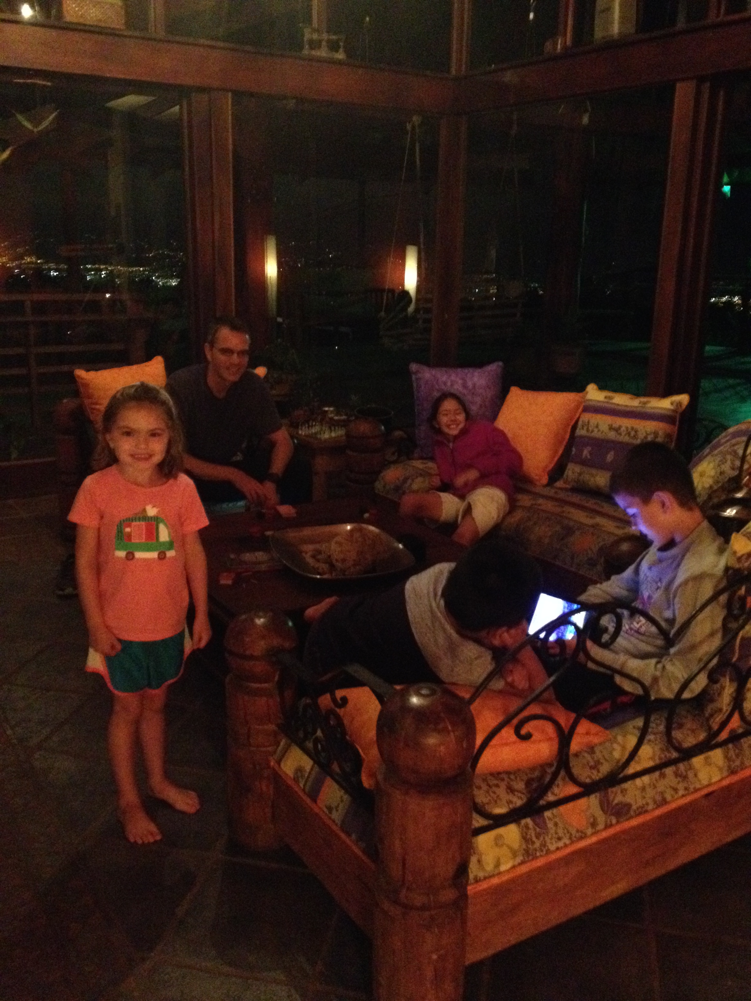 Audrey tried to capture the lights of the city in the background...kinda worked!