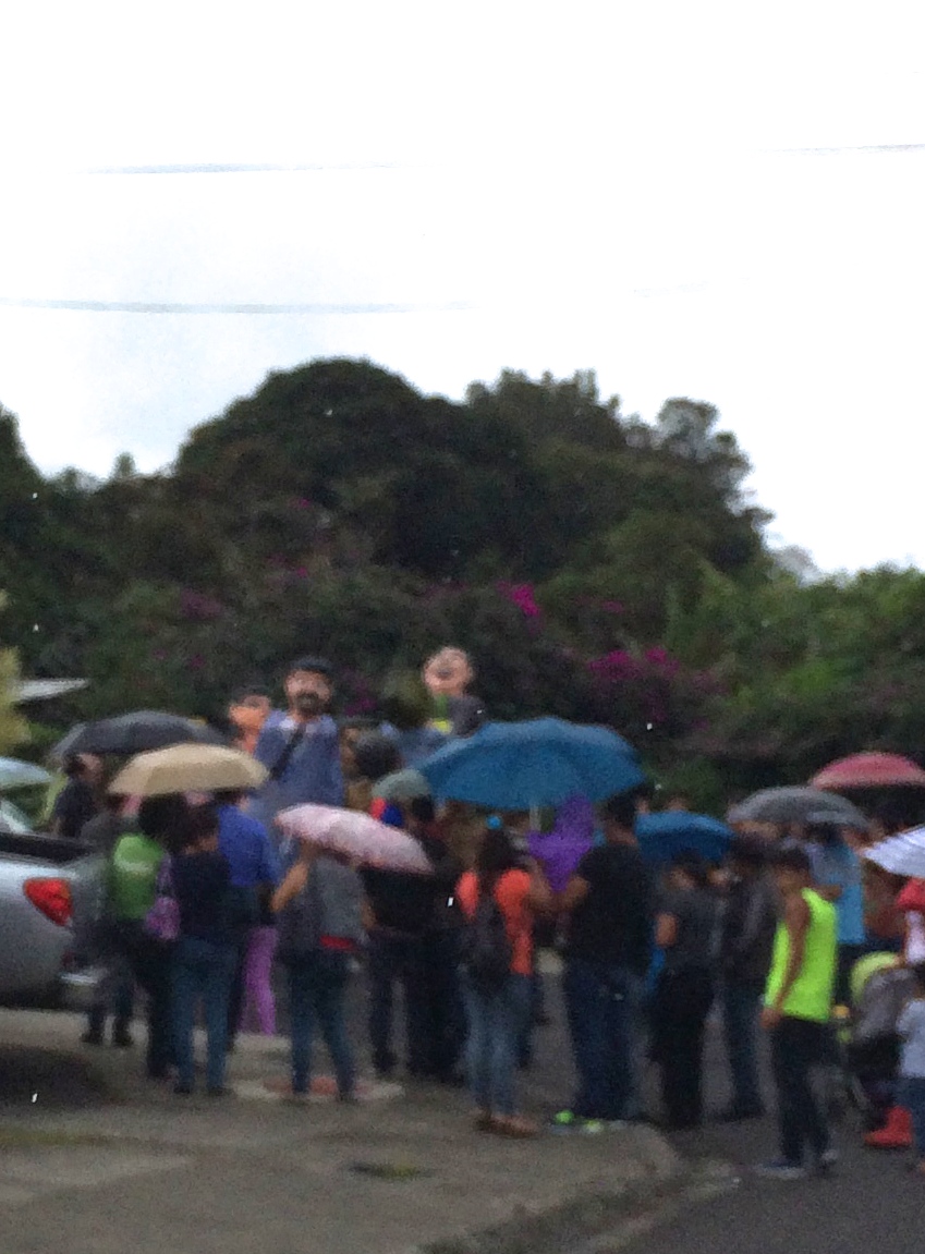 Sometimes traffic is caused by giant dancing heads and oom-pa-pa bands.