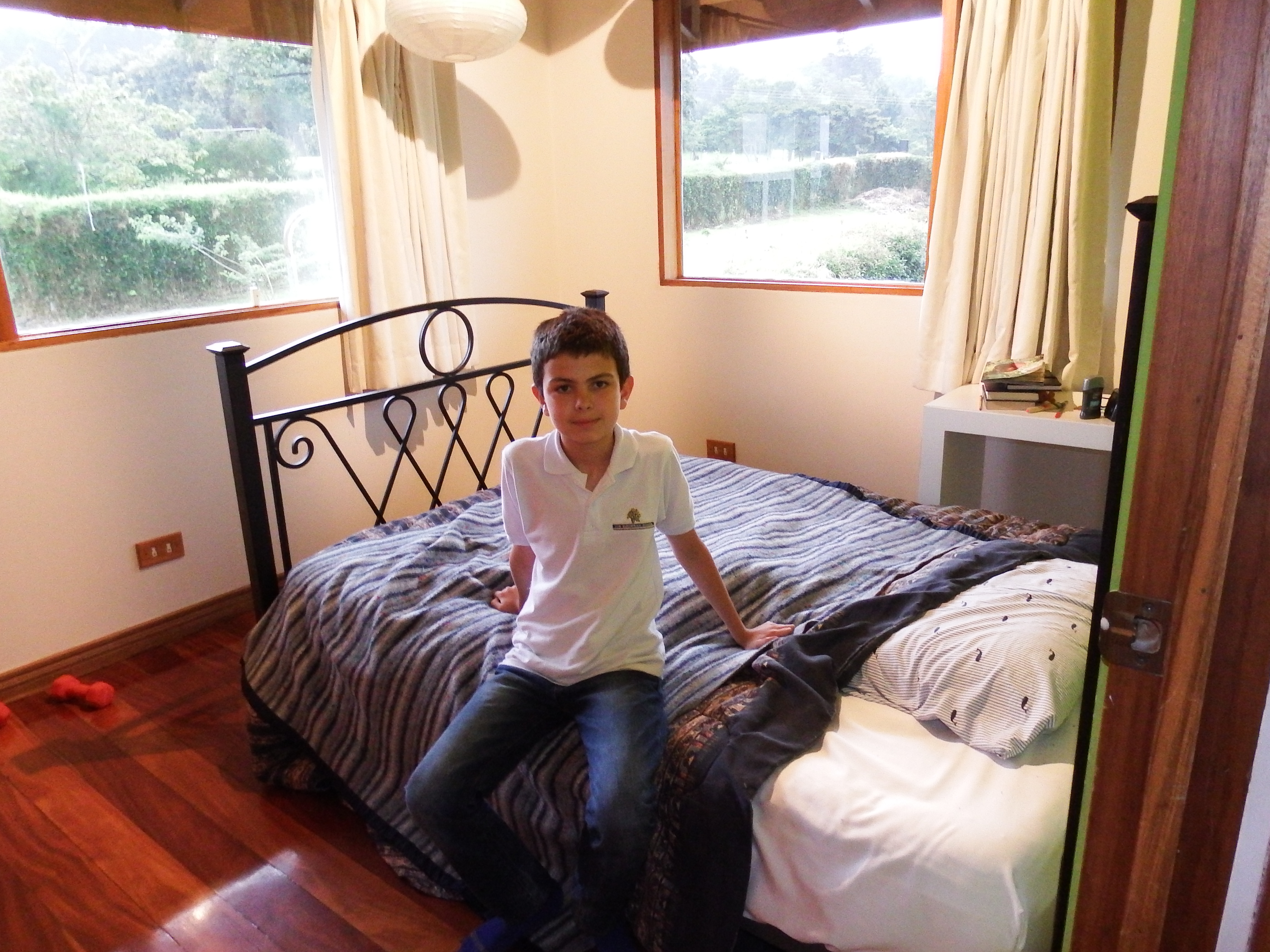 Jack enjoying his own bedroom for the first time!