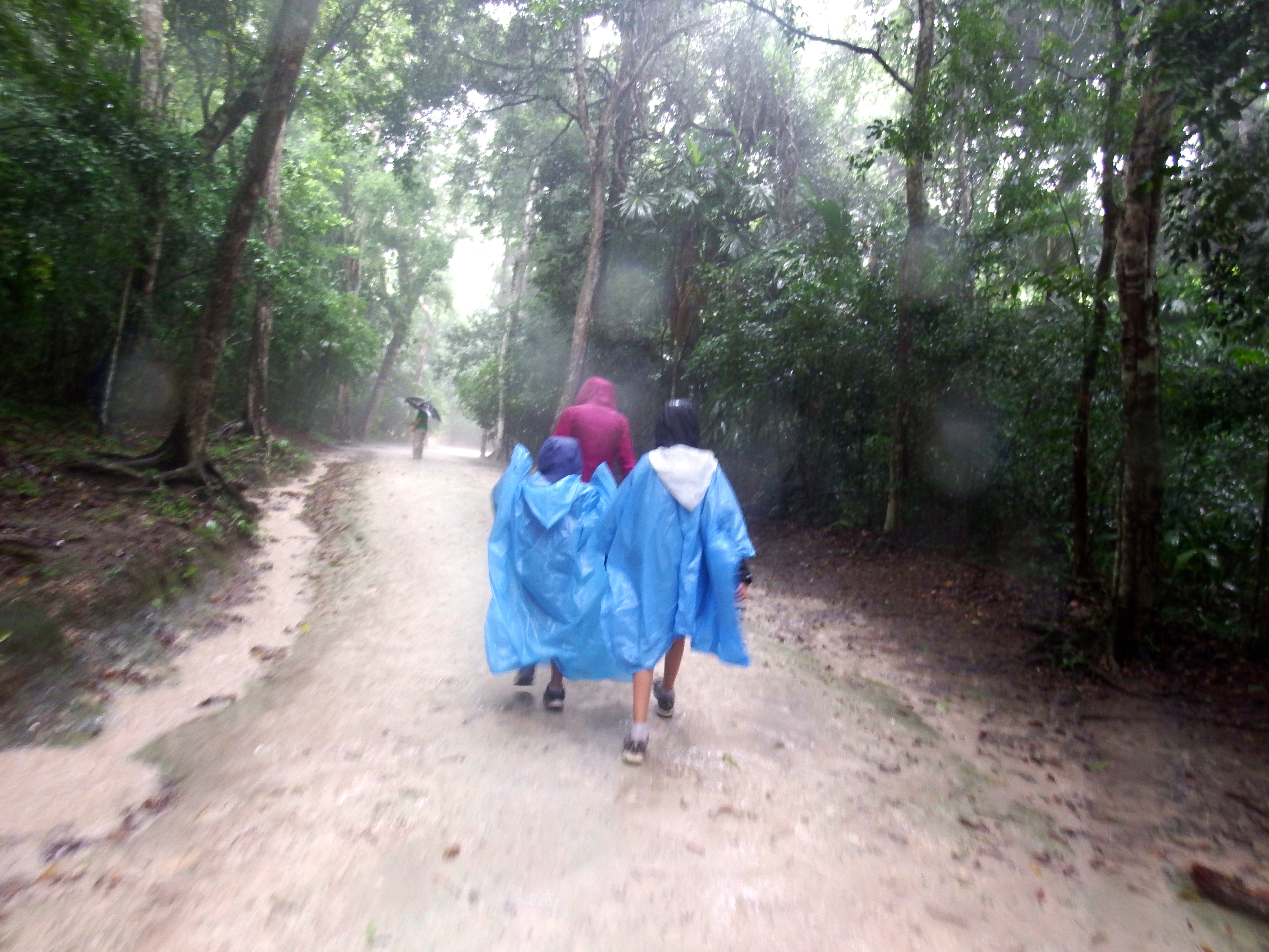 Soggy feet and crazy rain couldn't dampen (haha) their enthusiasm.