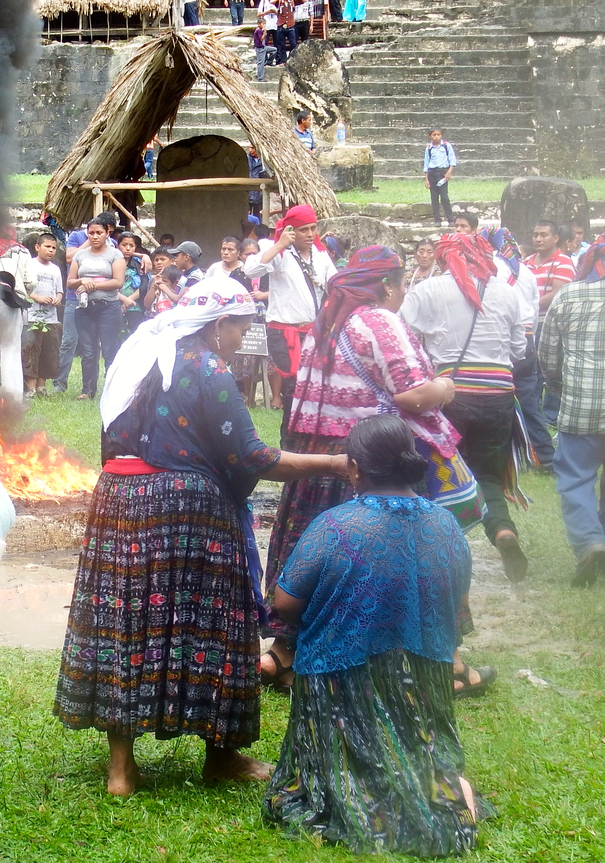 Don't think they are saying prayers of thanks for Columbus.