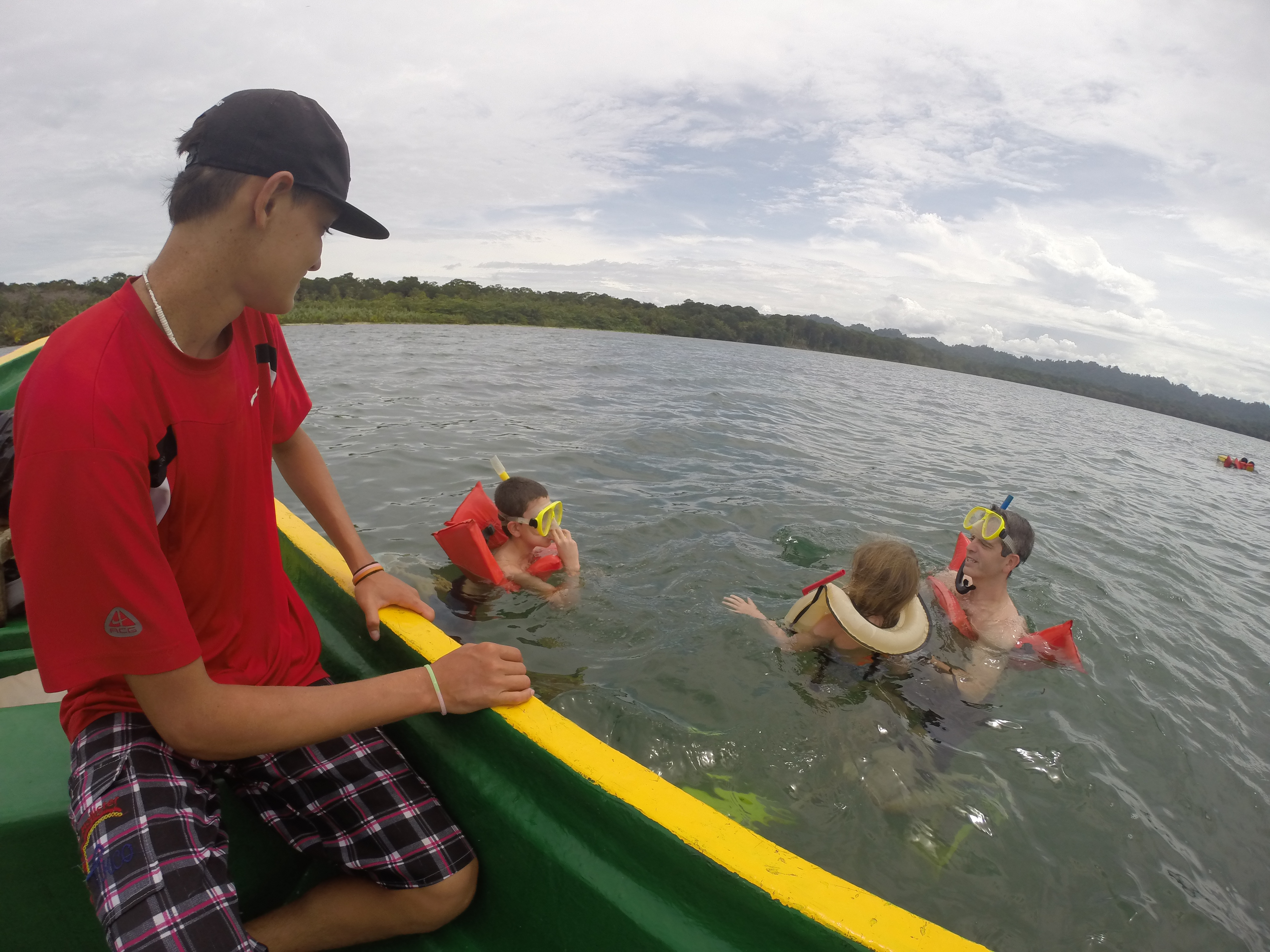 Everyone was much happier IN the water than ON it.