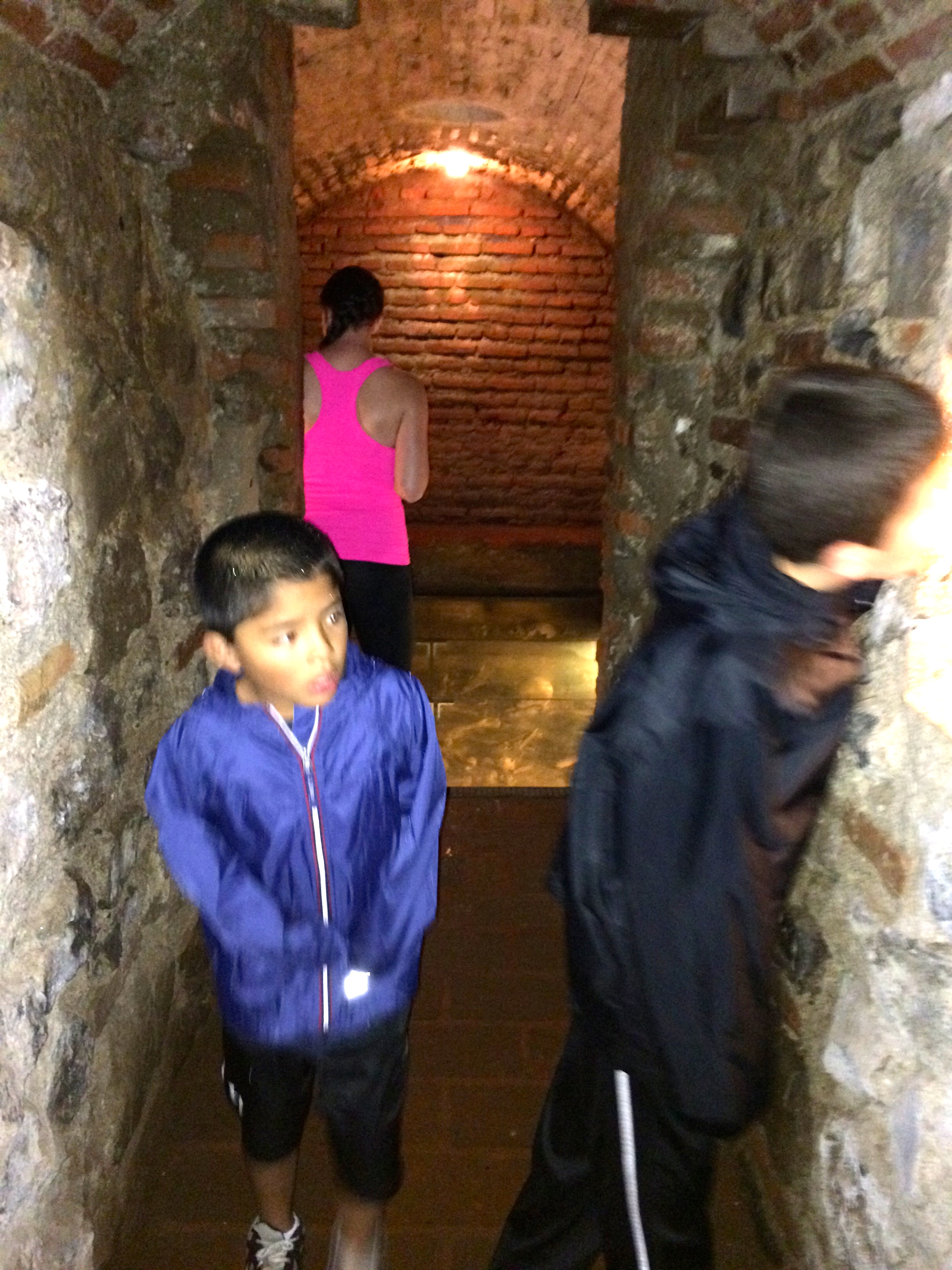 In the crypt below the hotel