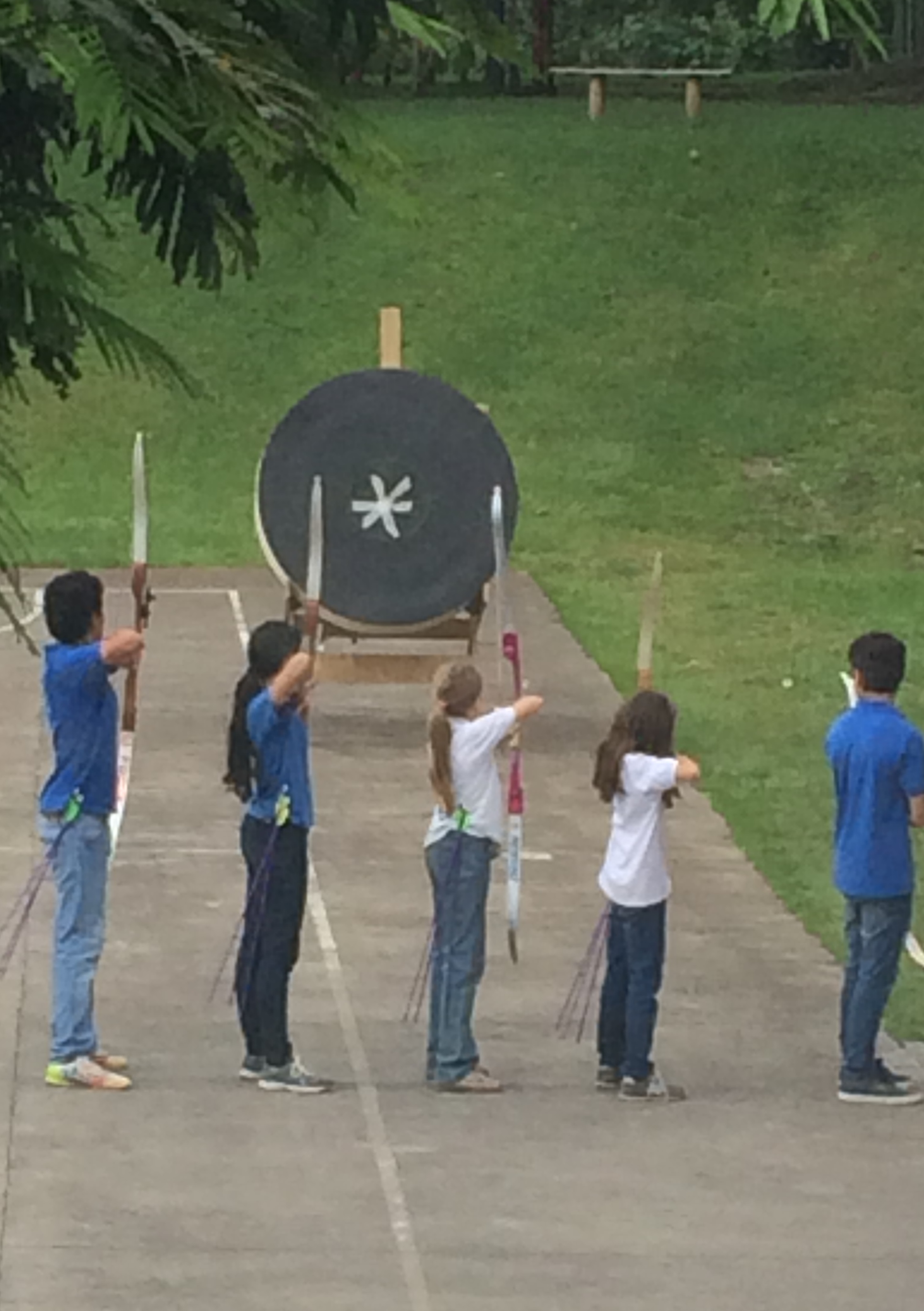 Ella practices for "Costa Rica's Got Talent" (we'll put an apple on Audrey's head or something like that)
