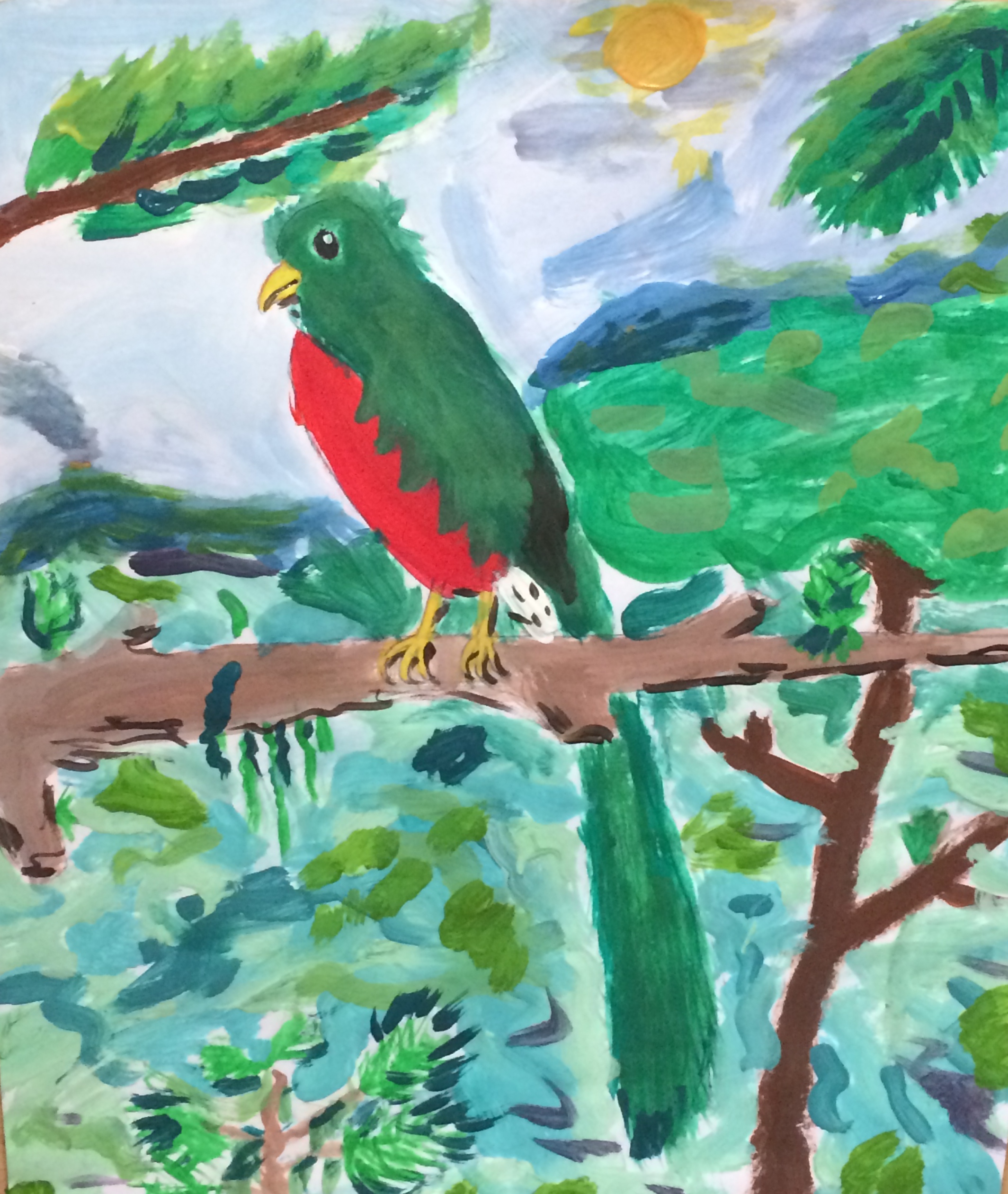 Charlie's quetzal painting...
