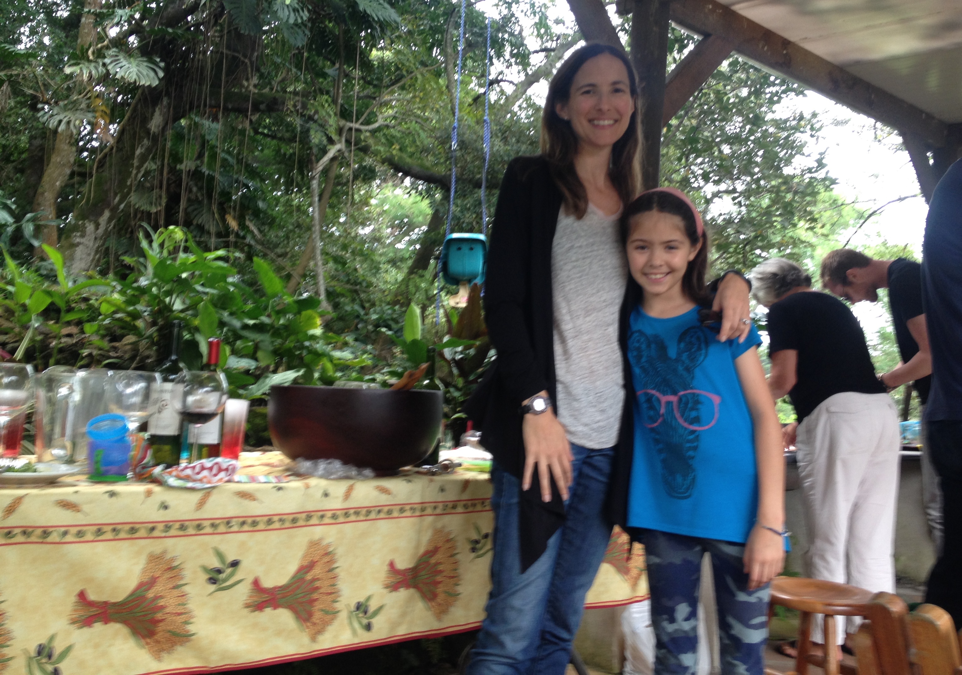 Audrey and Ella at Liza and Jeremy's pizza party.