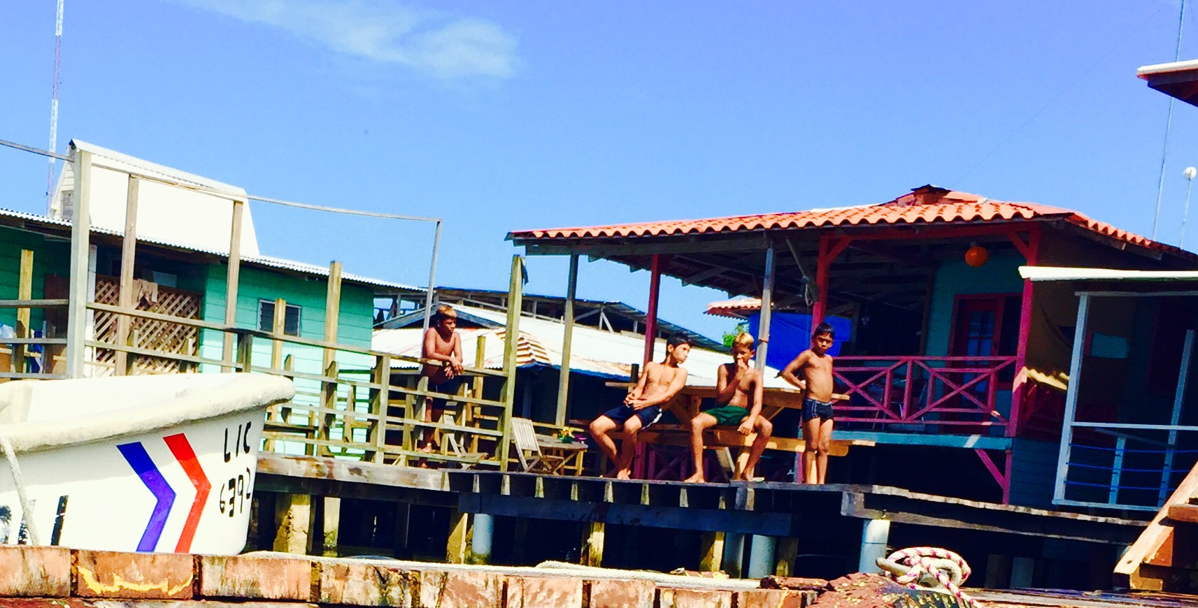 Kids were just running around the docks in Bocas Town jumping into the water off boat, etc.