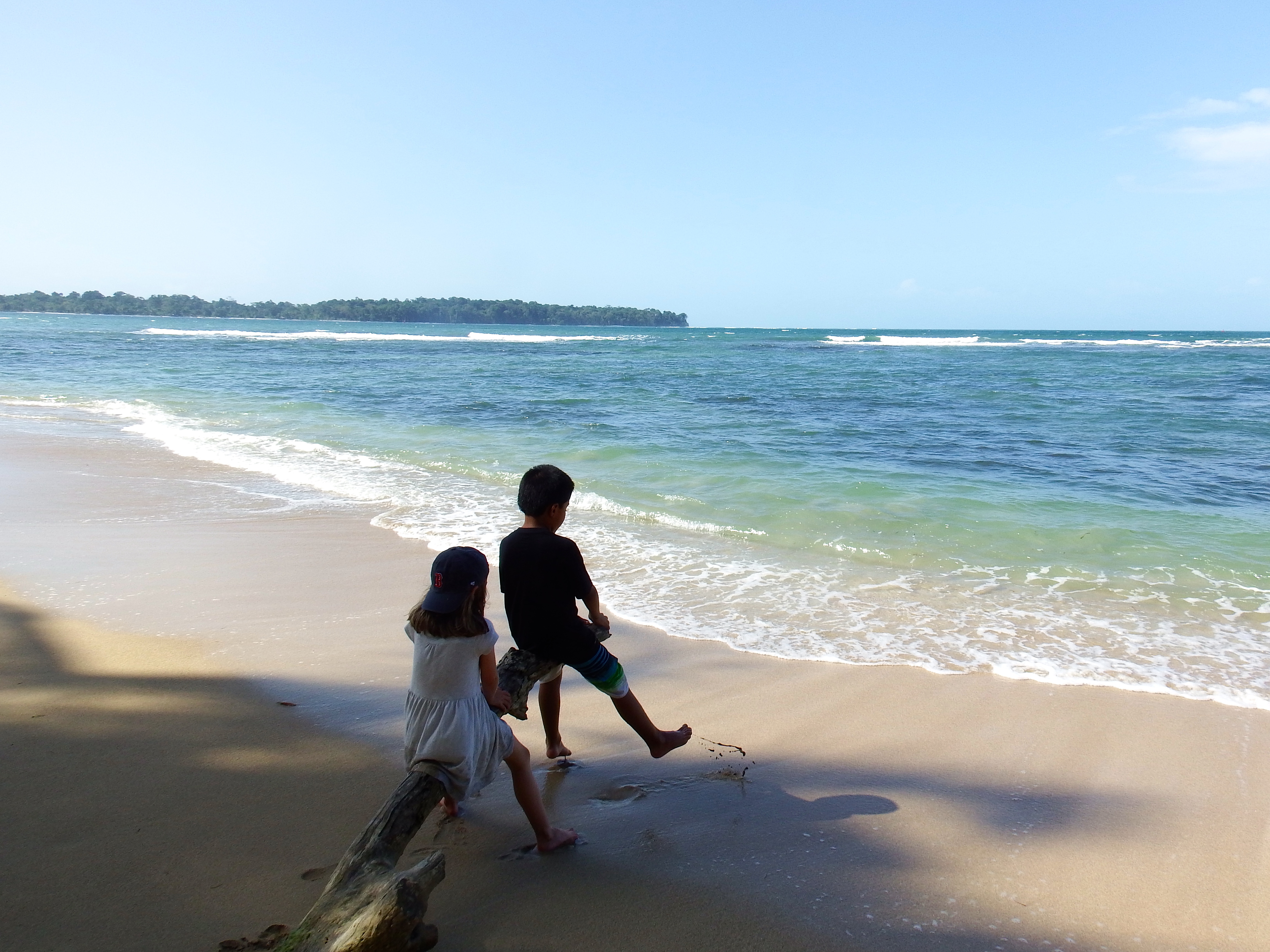 Liadan and Charlie hang out at the beach.