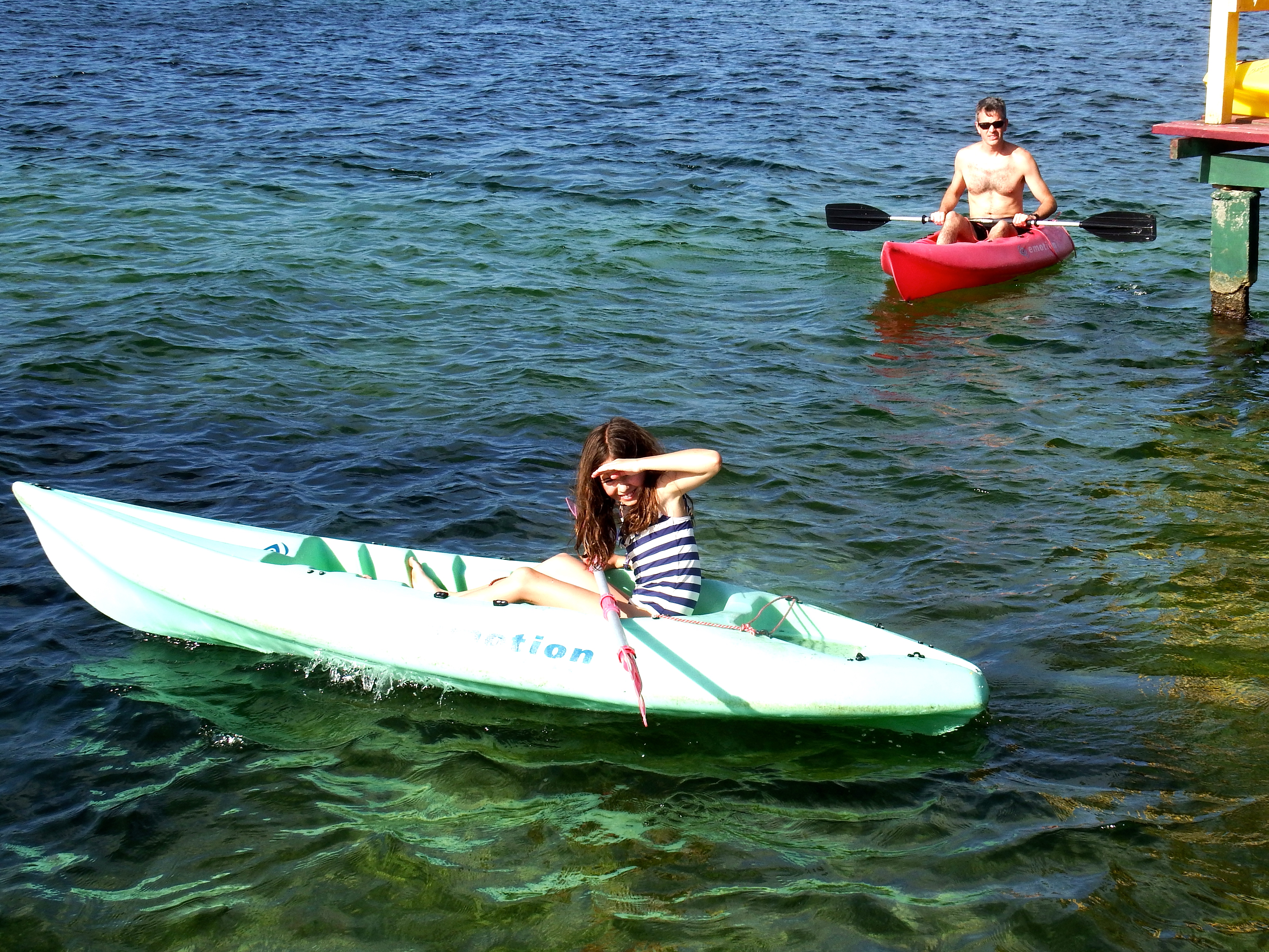 Kayaking with my dad.