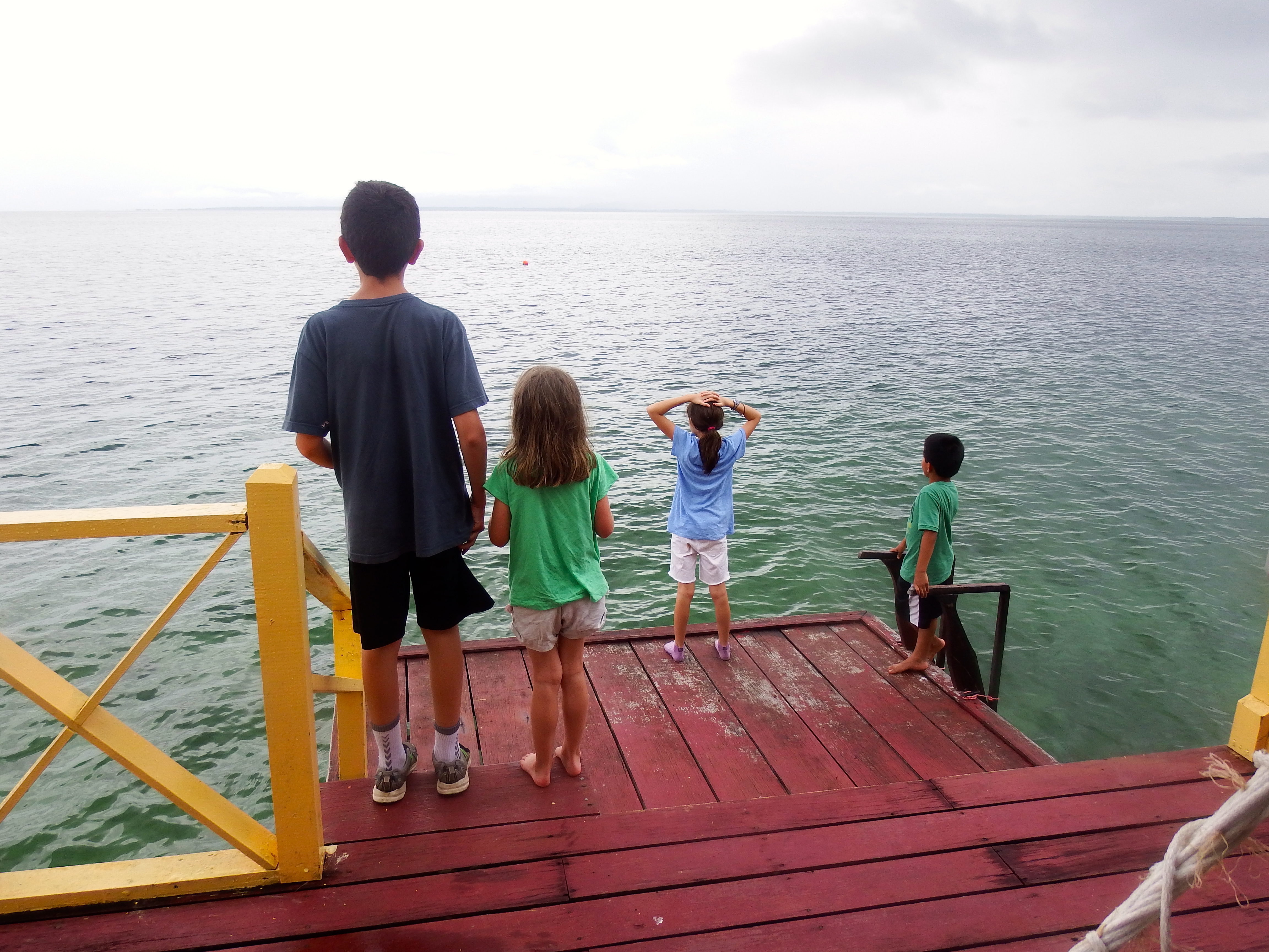 Our back deck off the hut.