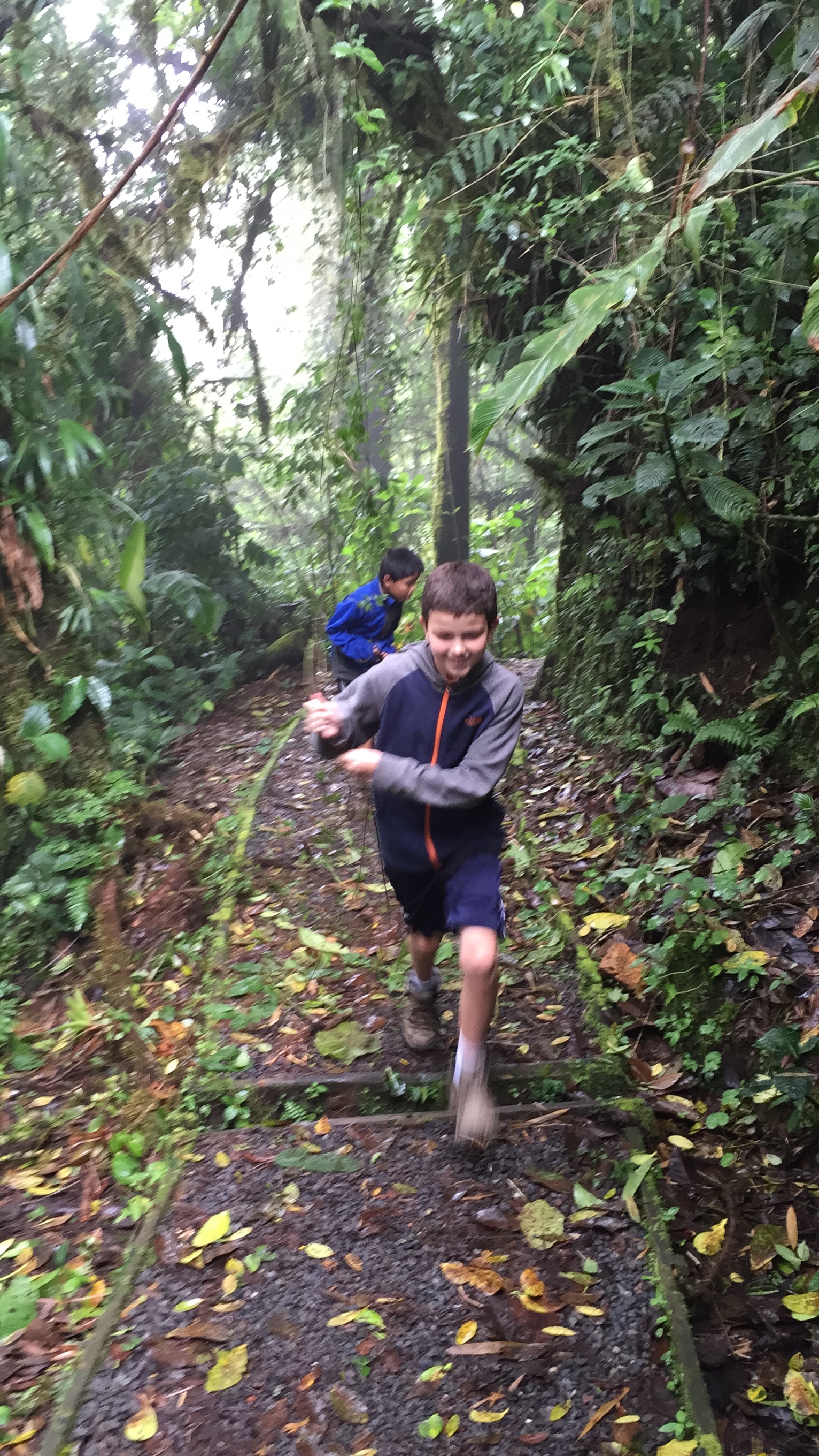 Jack and I tried swinging on vines.  It didn't work.