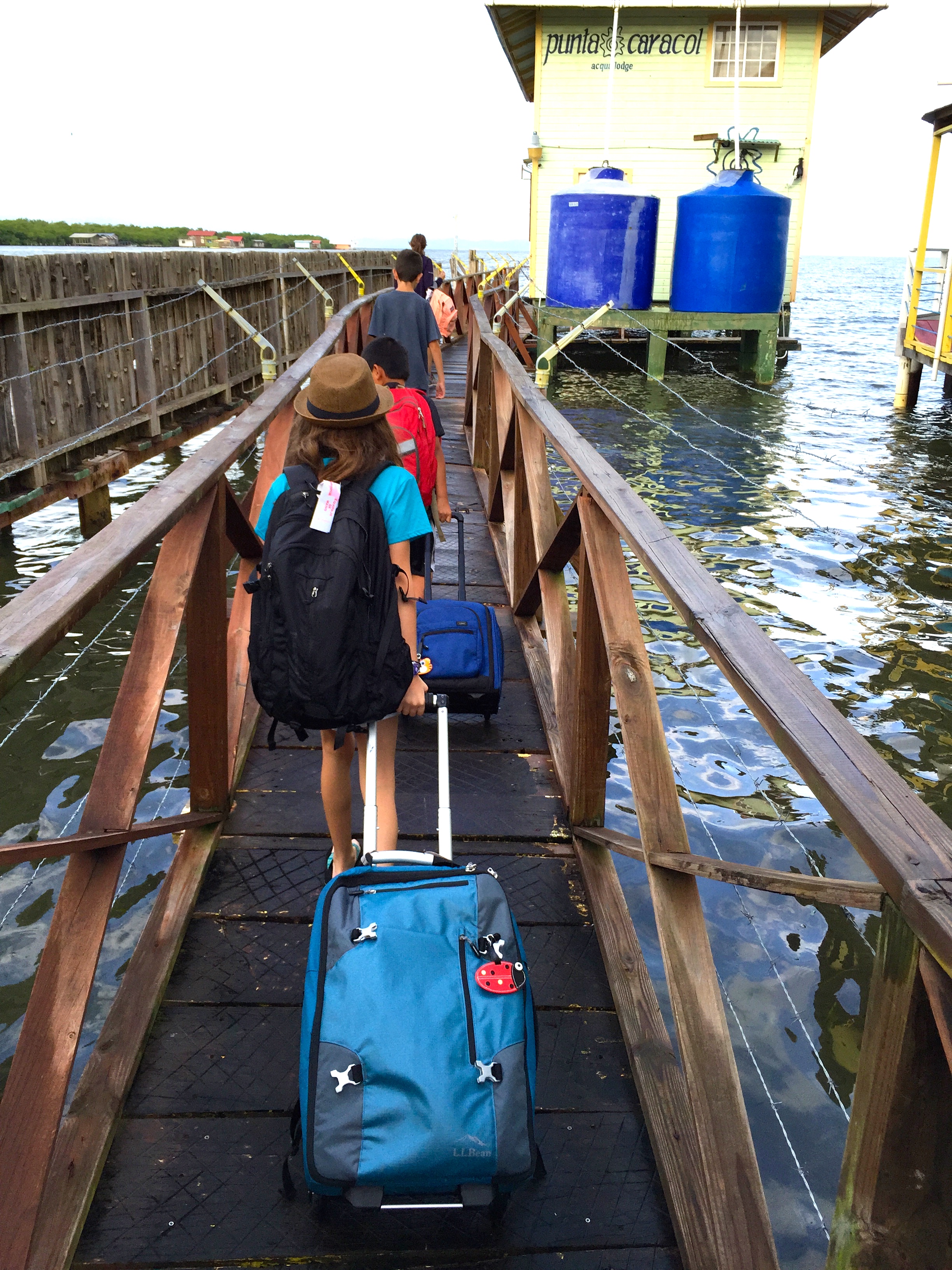 Walking to our boat to the hotel