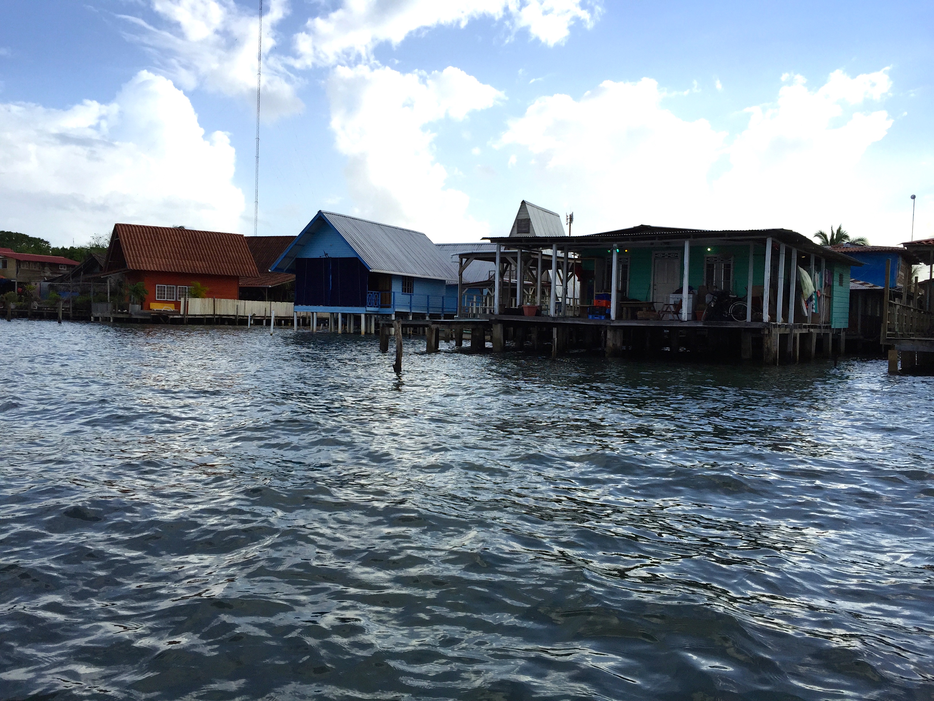 Riding the boat out of Bocas Town.