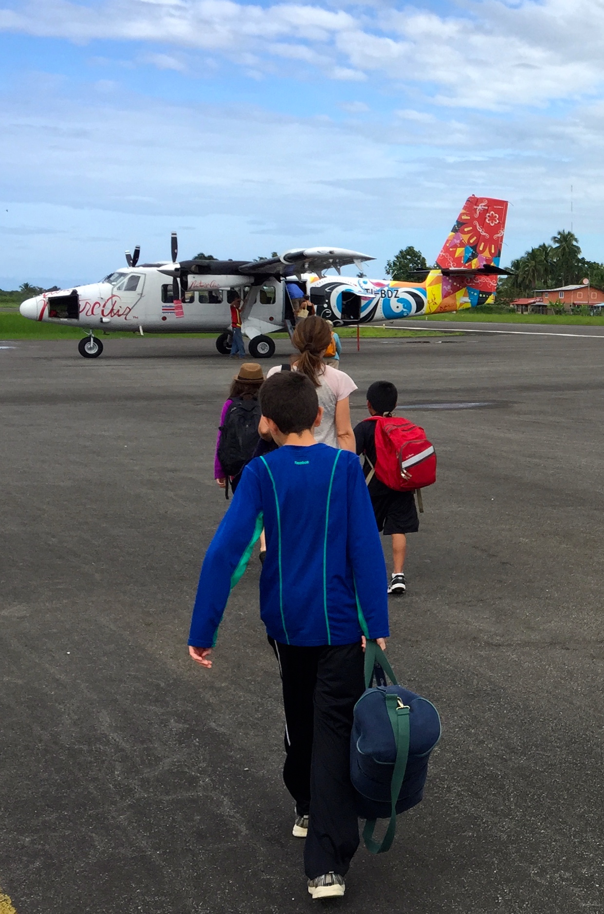 This was our tiny plane back to Costa Rica!