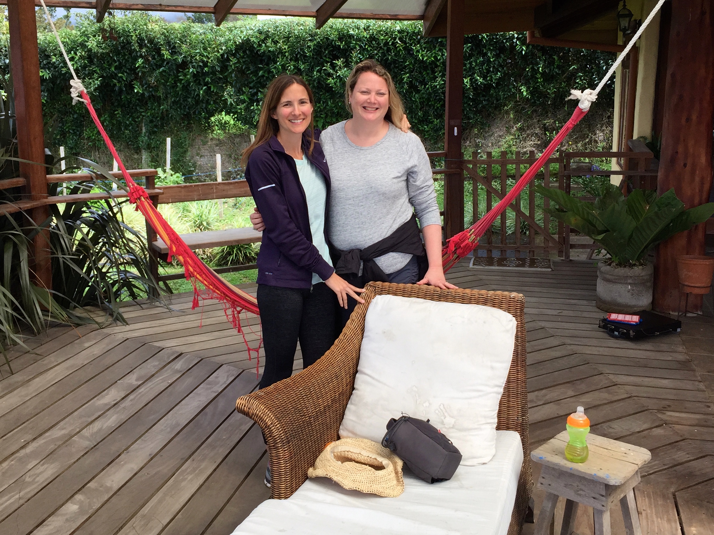 Audrey and Amy at the house