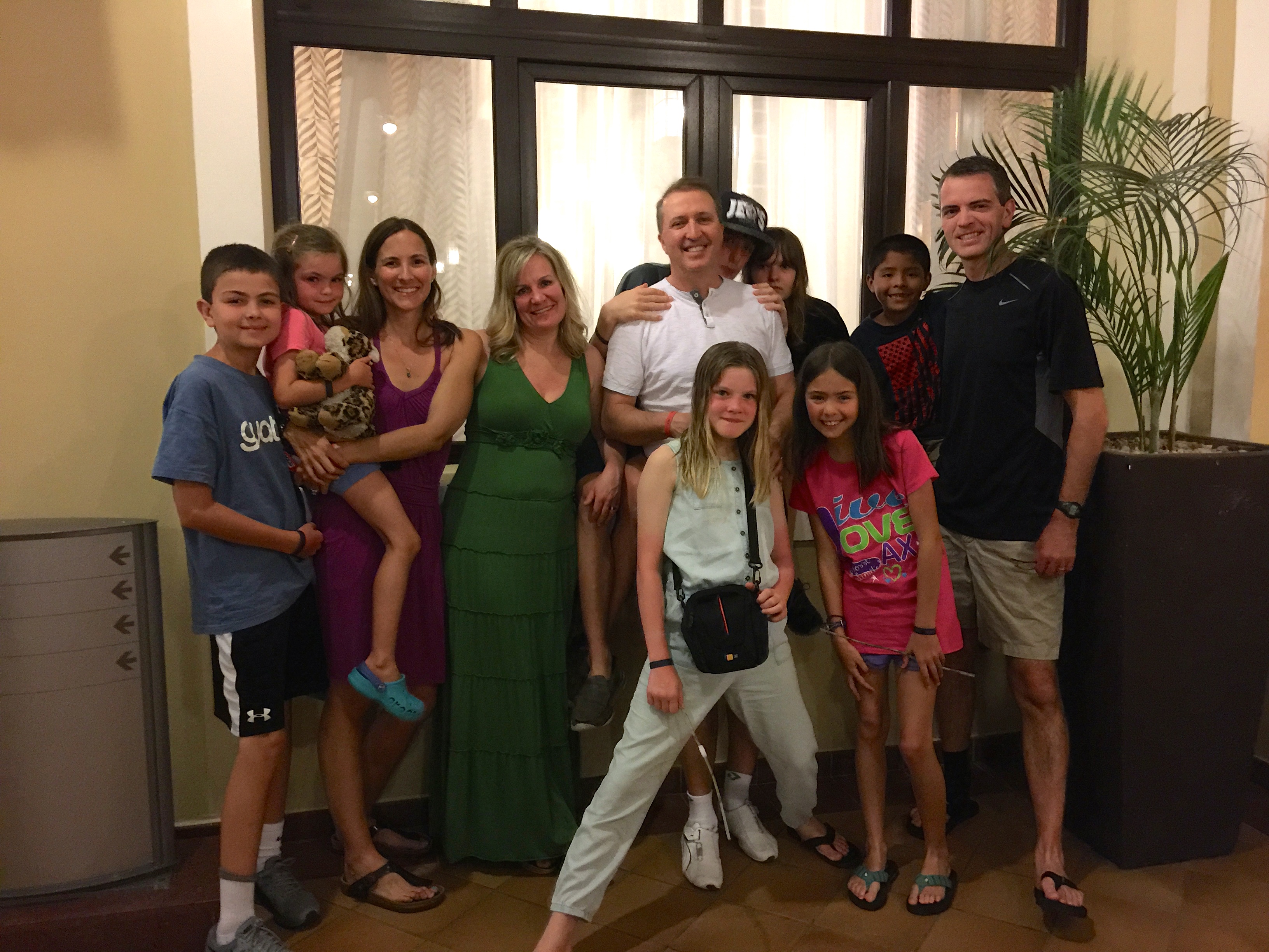 Gavin and Mandel families after dinner