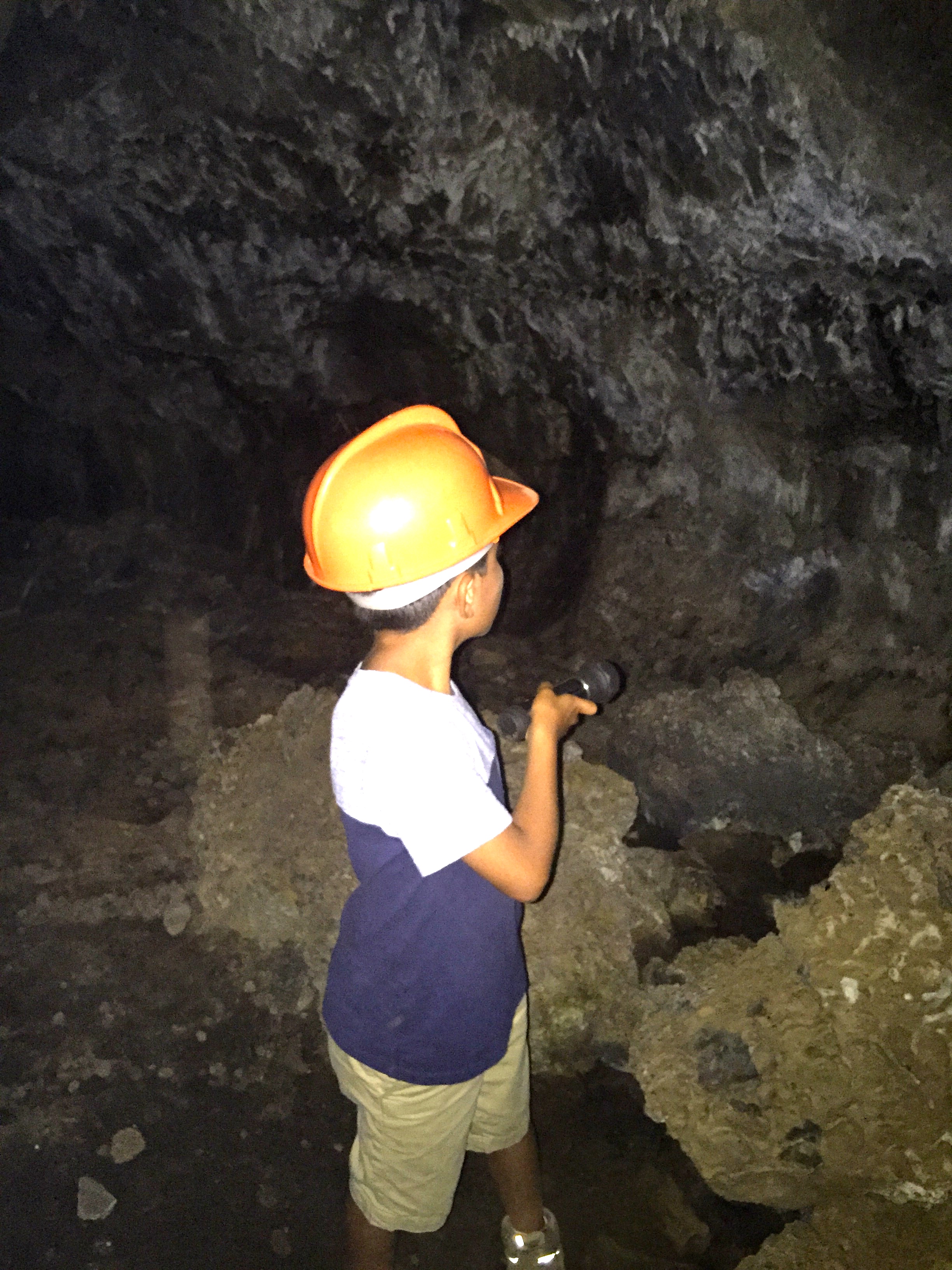 Exploring a bat cave at Masaya