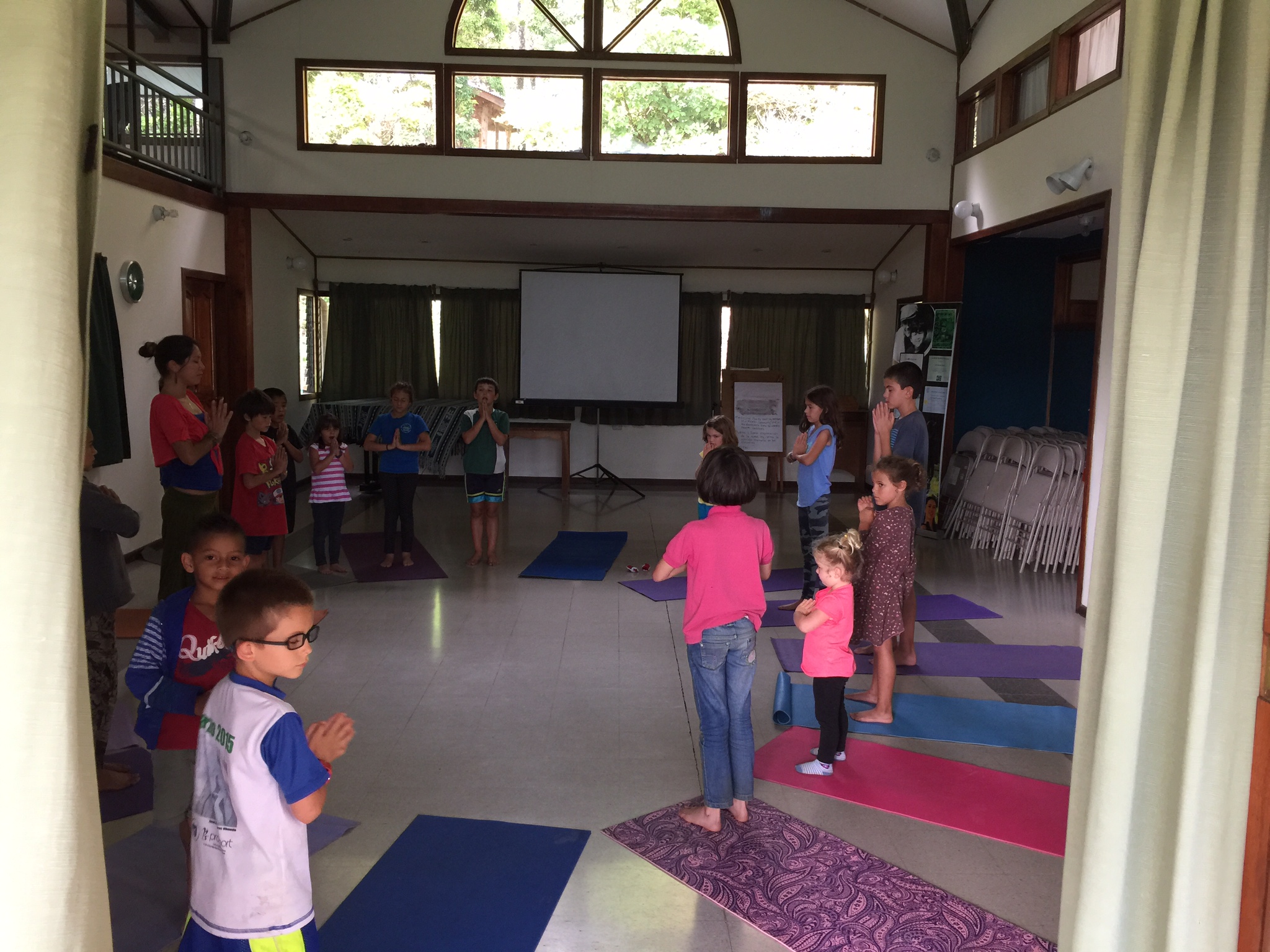 All four kids went to a yoga class together one day...  : )