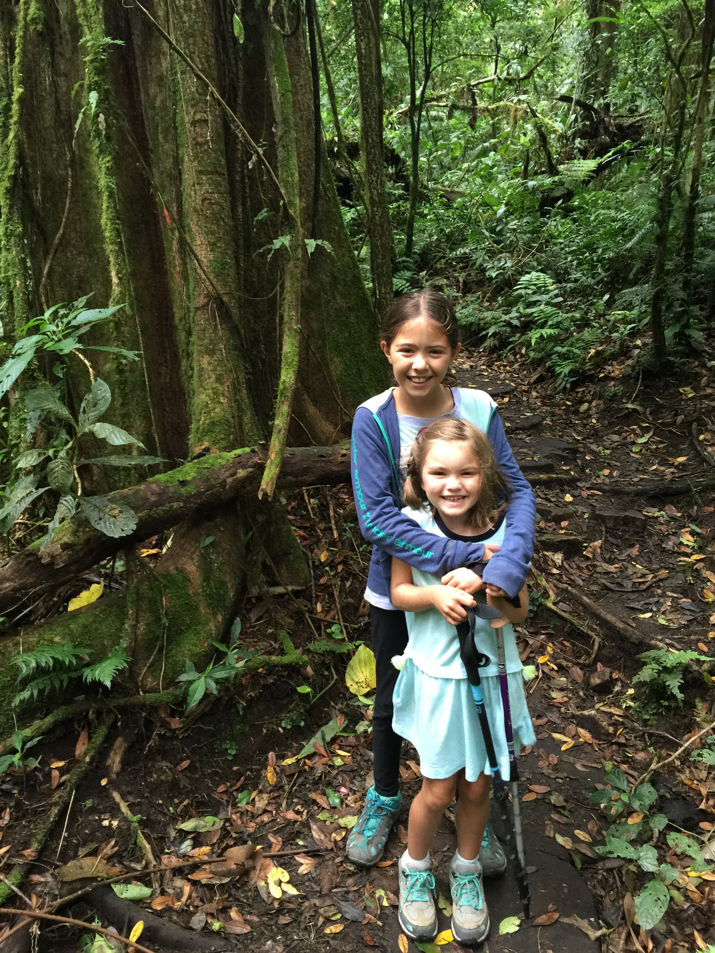 Ella and Liadan at the Santa Elena Reserve.