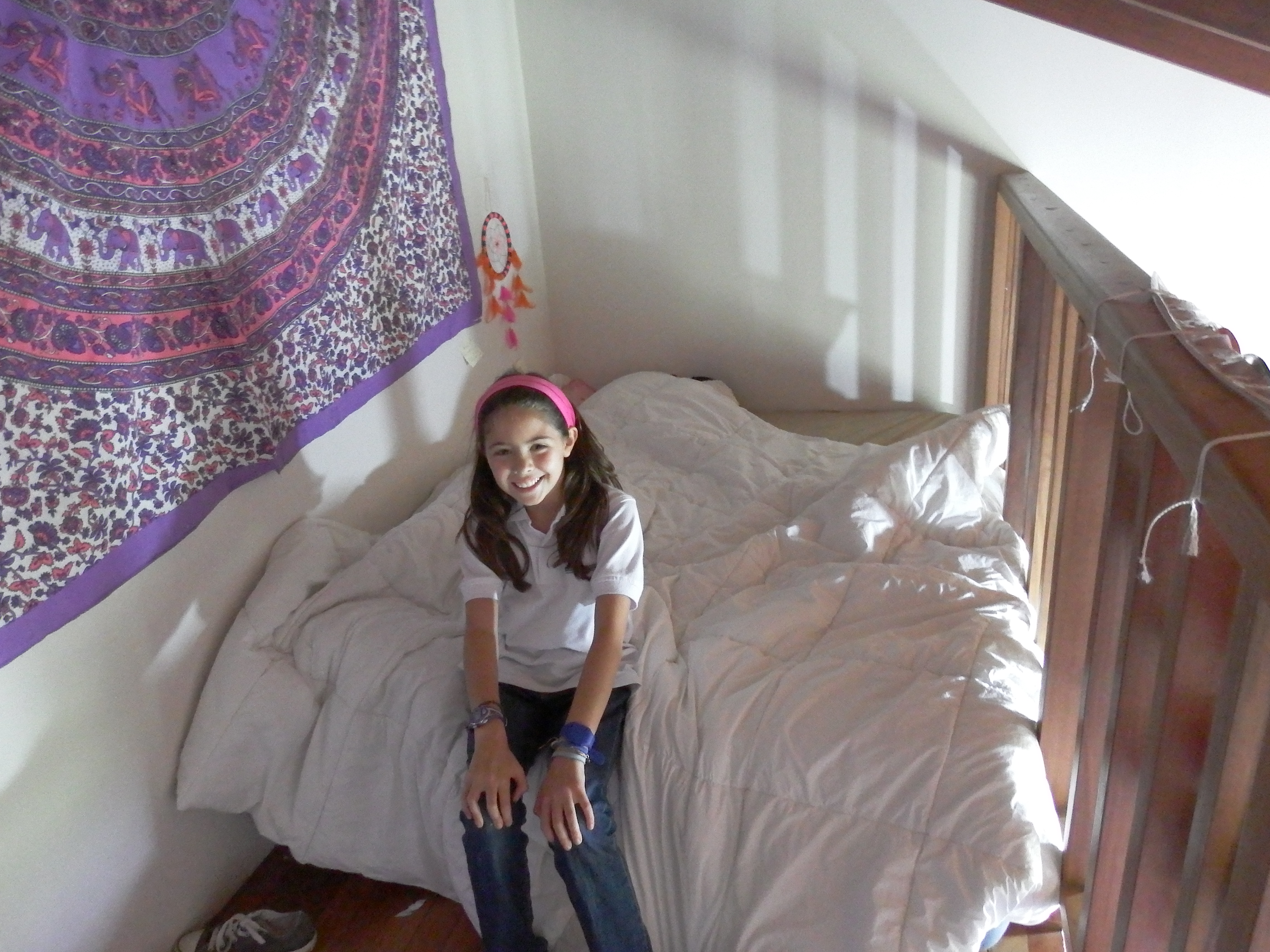 Ella in her loft.