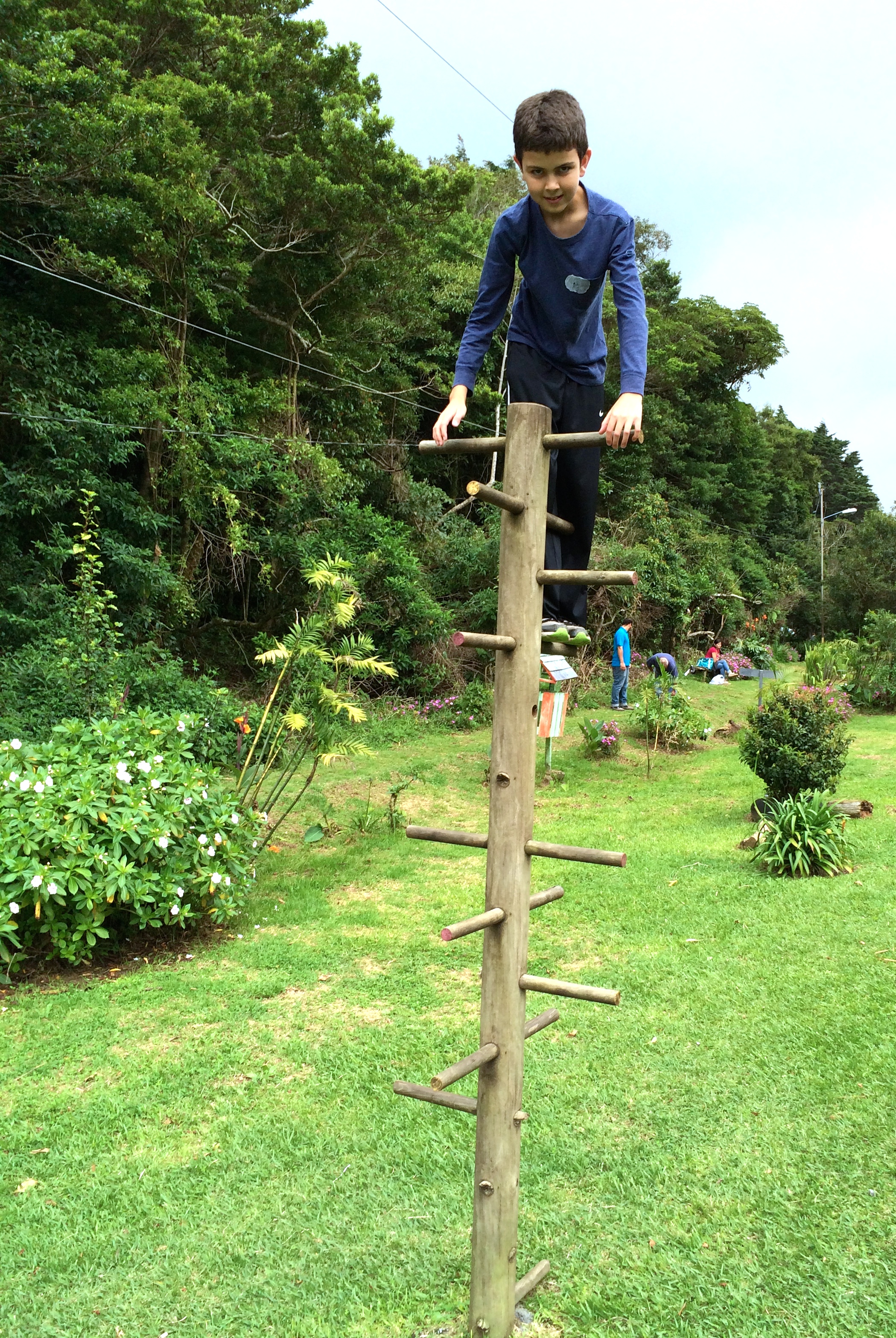 Playing around at Cero de La Cruz near the house (a hiking area with massive playground)