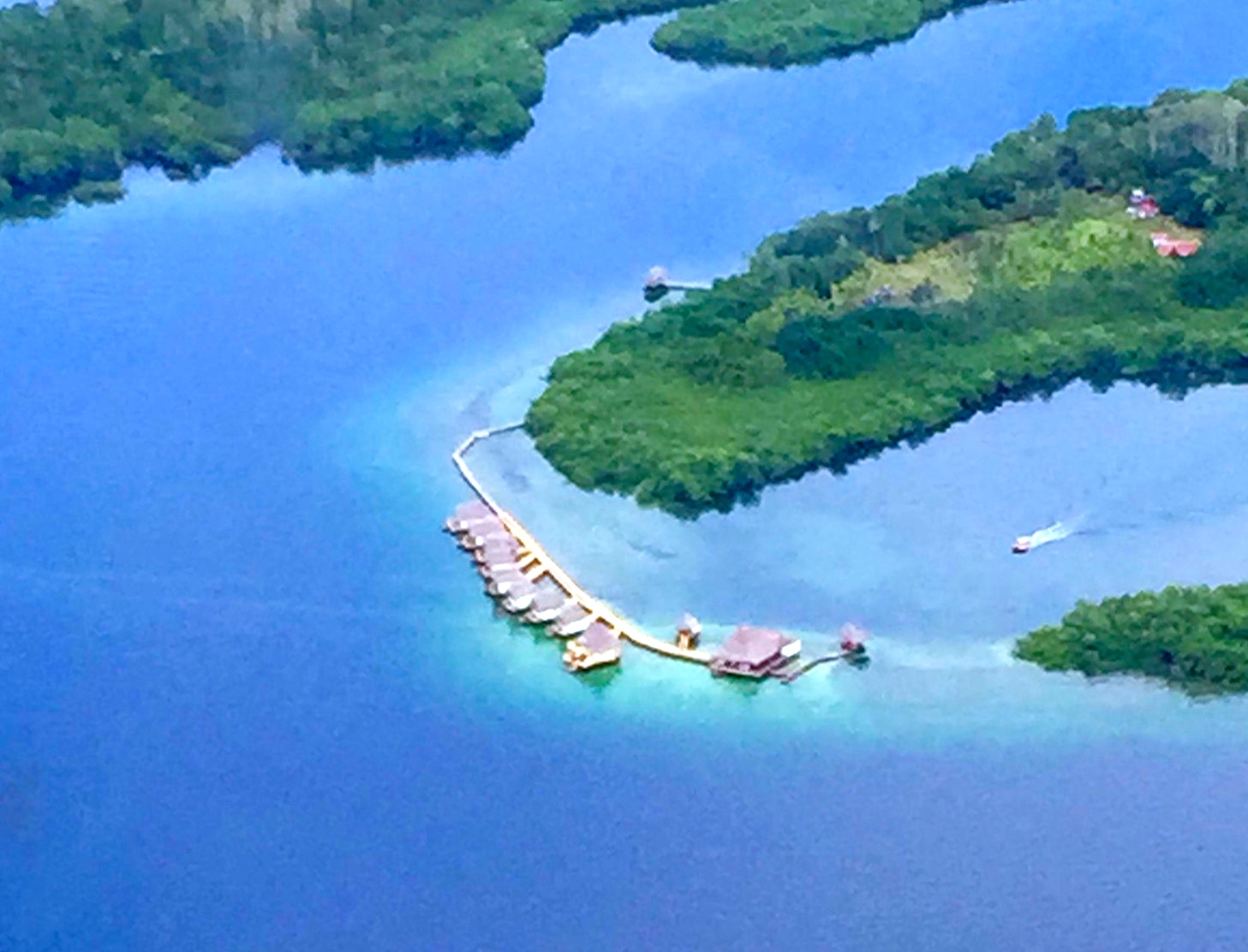 A picture of our hotel from the plane as we left!