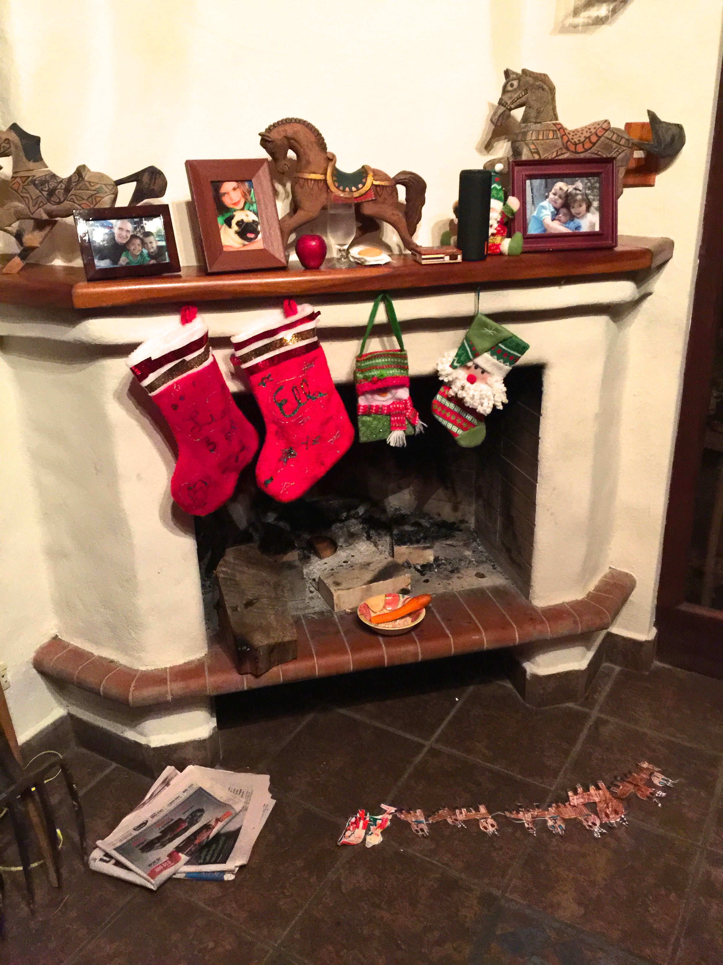 Luckily the gale force winds didn't blow Santa off the roof...