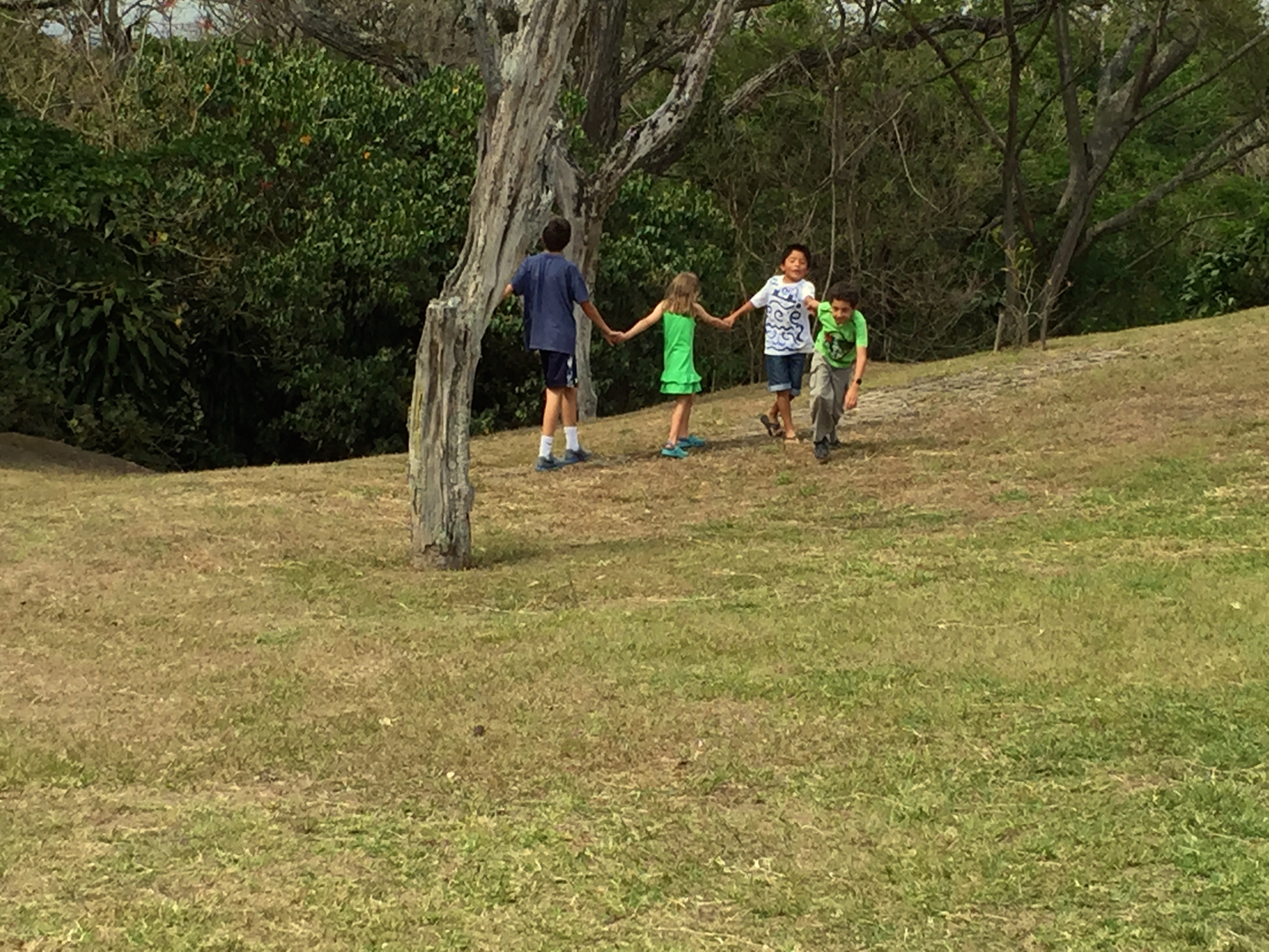 Jack, Ella, Charlie and Santiago playing after school...