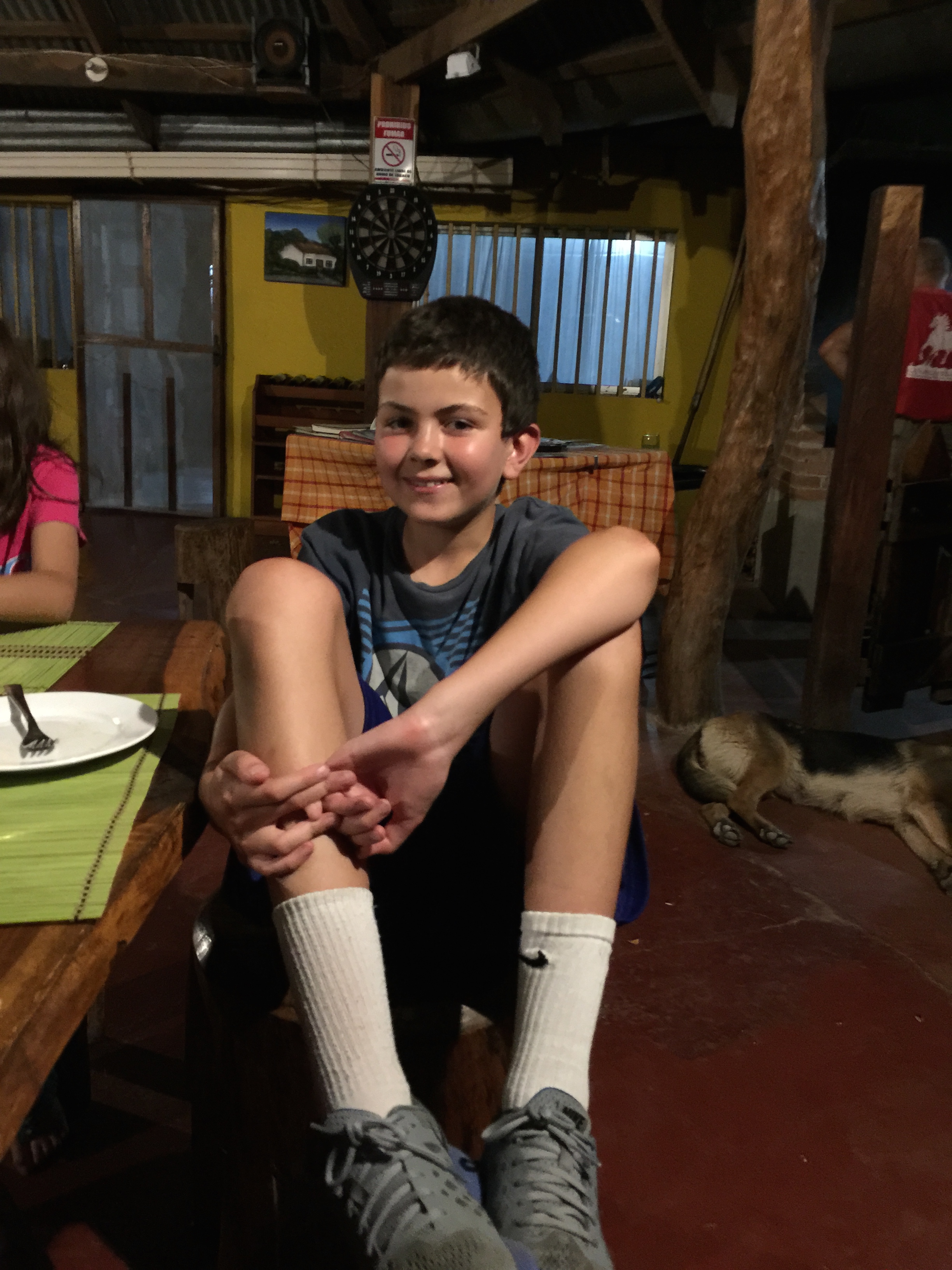 Jack at dinner the night before crossing
